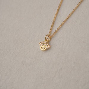 Minimalist turk eye necklace