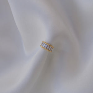 Square pave ear cuff