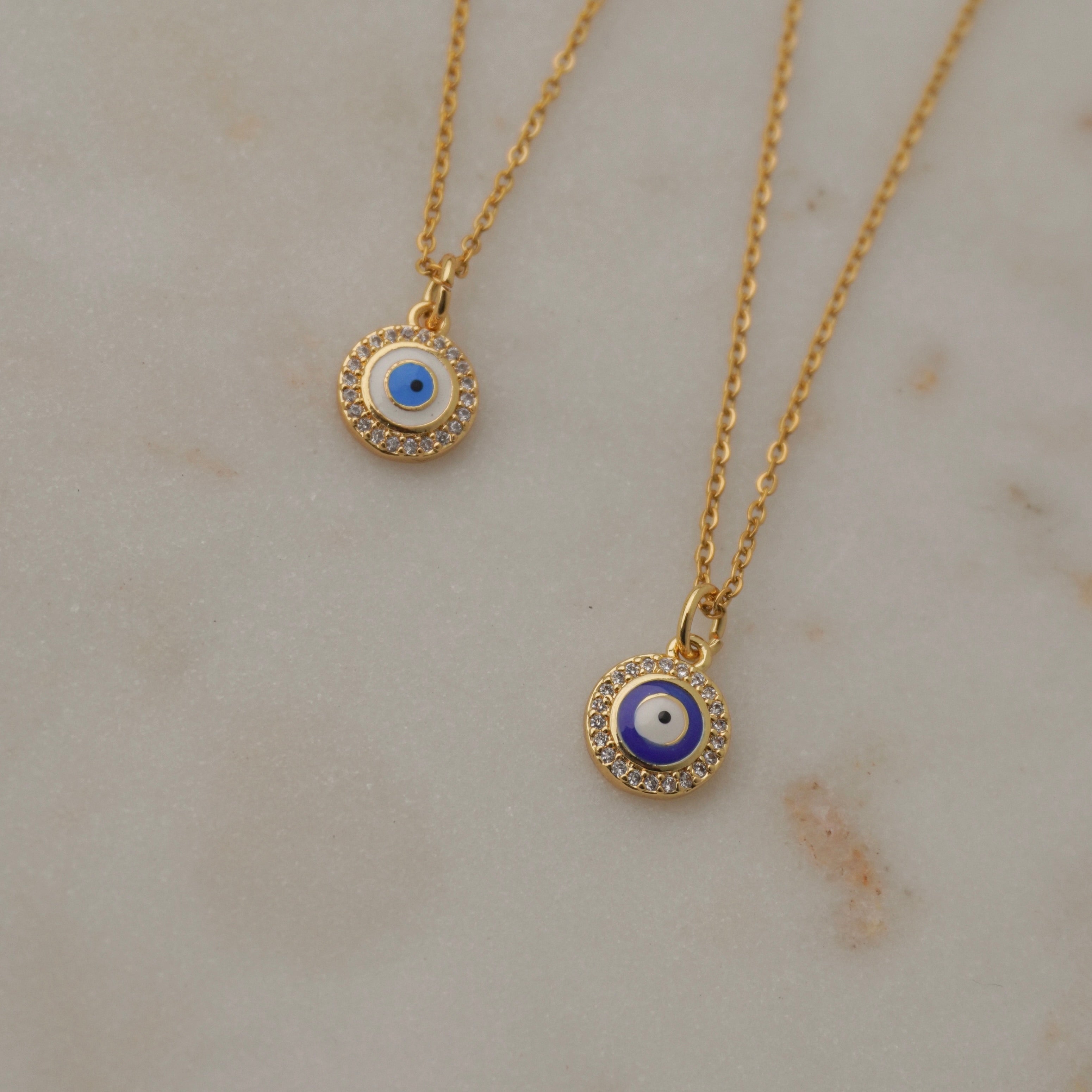 Enamel & micropave turk eye