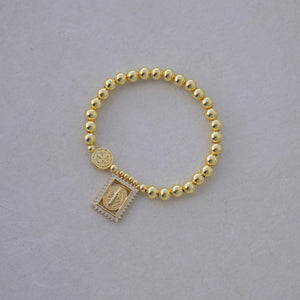 Micropave scapular bracelet