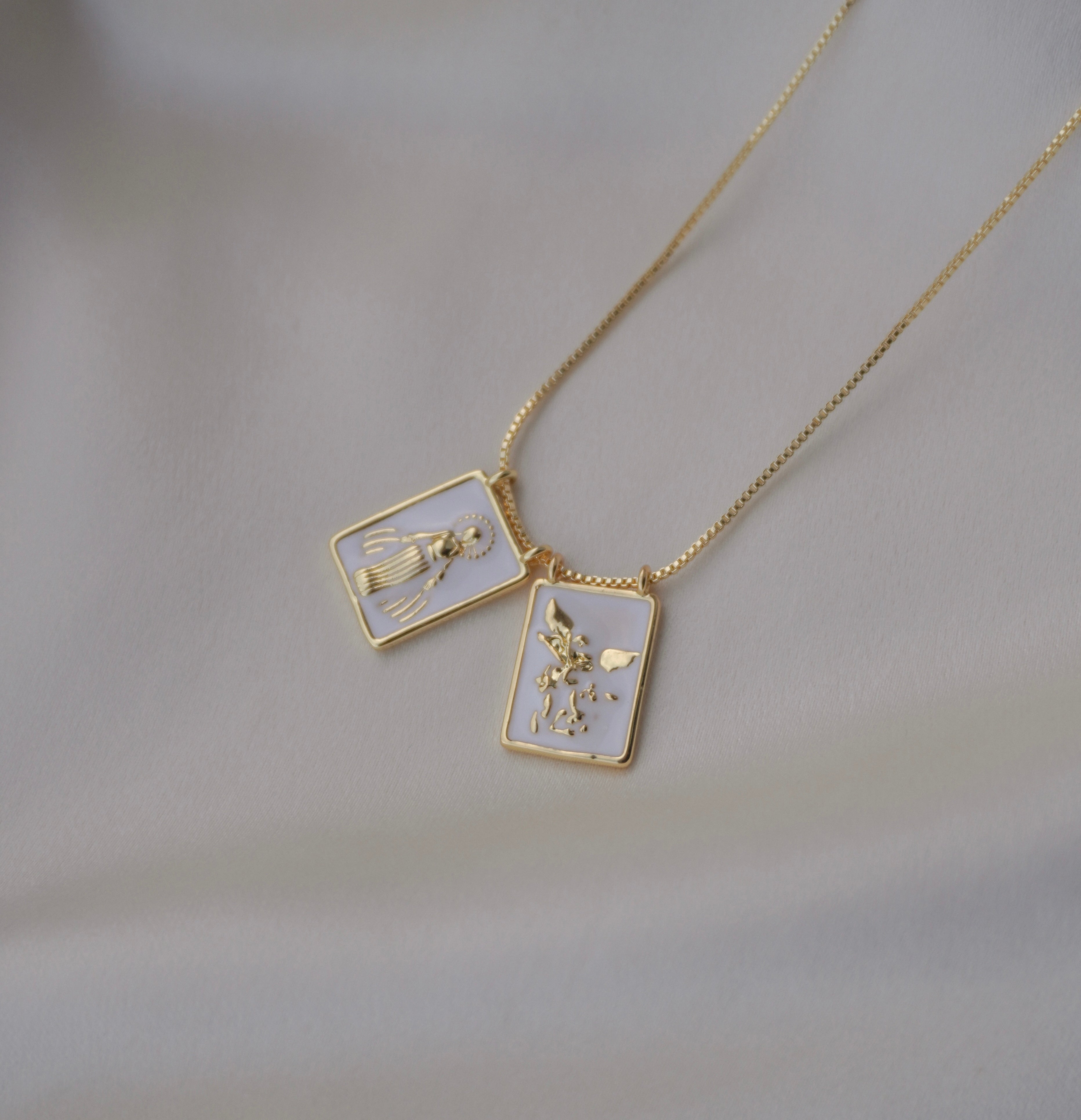 Escapulario enamel doble