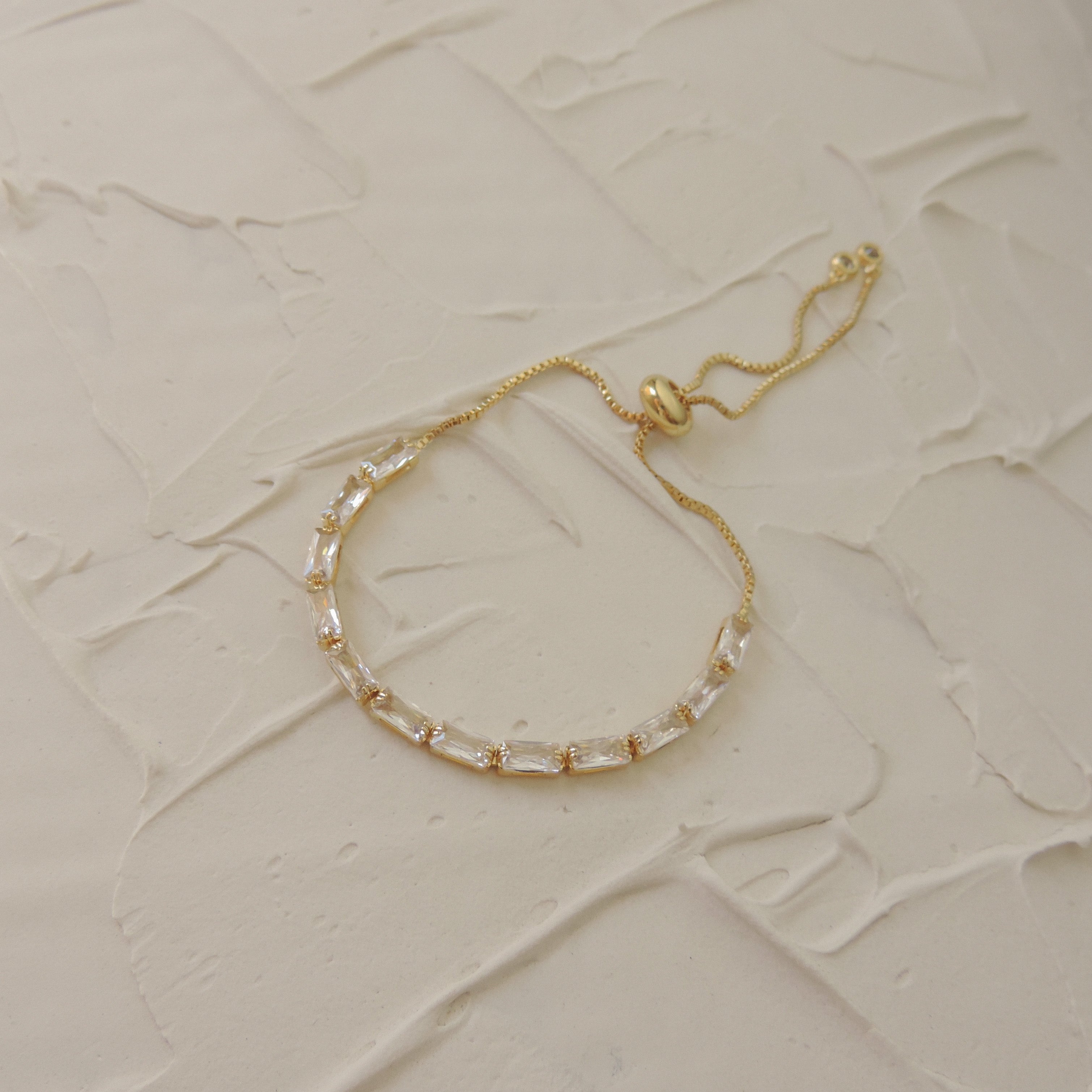 Rectangular pave bracelet